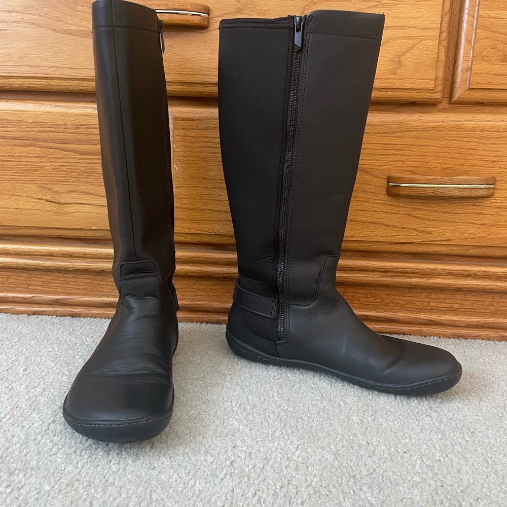 Vivo Barefoot Black Tall Waterproof Winter Rain Boots - Picture 2 of 6